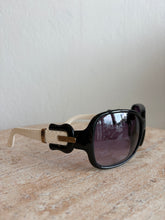 Load image into Gallery viewer, Fendi - Vintage FS384 Sunglasses w Buckle detail  - Black &amp; White -
