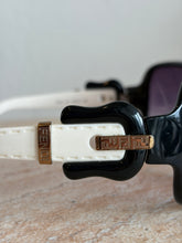Load image into Gallery viewer, Fendi - Vintage FS384 Sunglasses w Buckle detail  - Black &amp; White -

