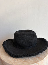 Load image into Gallery viewer, Helen Kaminski - Tate Raffia Fringe Sun Hat - Black - One Size - RRP$450
