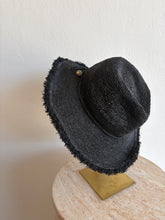 Load image into Gallery viewer, Helen Kaminski - Tate Raffia Fringe Sun Hat - Black - One Size - RRP$450
