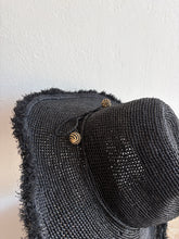 Load image into Gallery viewer, Helen Kaminski - Tate Raffia Fringe Sun Hat - Black - One Size - RRP$450
