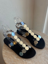 Load image into Gallery viewer, Ancient Greek - Triton Mirror Sandals - Silver - 38 - RRP$422
