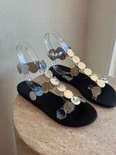 Load image into Gallery viewer, Ancient Greek - Triton Mirror Sandals - Silver - 38 - RRP$422
