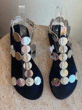 Load image into Gallery viewer, Ancient Greek - Triton Mirror Sandals - Silver - 38 - RRP$422
