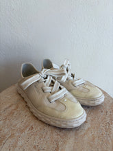 Load image into Gallery viewer, Jimmy Choo - Diamond Fleck Leather Sneaker - Ivory - 36.5 - RRP$1100
