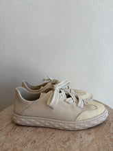 Load image into Gallery viewer, Jimmy Choo - Diamond Fleck Leather Sneaker - Ivory - 36.5 - RRP$1100
