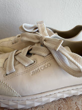 Load image into Gallery viewer, Jimmy Choo - Diamond Fleck Leather Sneaker - Ivory - 36.5 - RRP$1100
