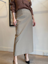 Load image into Gallery viewer, Scanlan Theodore - Classic Pencil Maxi Skirt - Tan - 12
