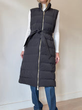 Load image into Gallery viewer, Moke - Longline Puffer Vest w Belt  - Black - S - NWT
