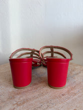 Load image into Gallery viewer, Valentino - Rockstud 70 Studded Leather Sandals - Red - 37 - RRP$1440
