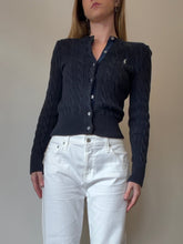 Load image into Gallery viewer, Polo Ralph Lauren - Cable Knit Cardigan - Navy - S
