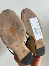 Load image into Gallery viewer, Saint Laurent - Cassandra Wedge Espadrilles  - Brown Leather  - 38
