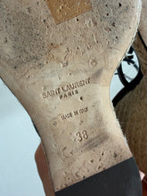 Load image into Gallery viewer, Saint Laurent - Cassandra Wedge Espadrilles  - Brown Leather  - 38
