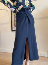 Load image into Gallery viewer, Scanlan Theodore - Cashmere Sarong Skirt - Navy - S - NWT - RRP$650
