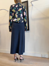 Load image into Gallery viewer, Scanlan Theodore - Cashmere Sarong Skirt - Navy - S - NWT - RRP$650
