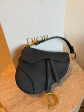 Load image into Gallery viewer, Dior - Saddle Bag - Black Grained Calfskin Leather- Mini - RRP$6400
