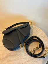 Load image into Gallery viewer, Dior - Saddle Bag - Black Grained Calfskin Leather- Mini - RRP$6400
