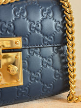 Load image into Gallery viewer, Gucci - Guccisima Leather Padlock Shoulder Bag - Navy - S - RRP$

