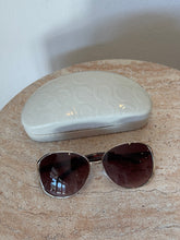 Load image into Gallery viewer, Coach - Metal Rim Sunglasses - Burgundy Brown/Gold
