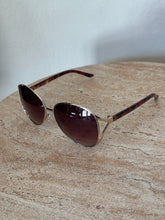 Load image into Gallery viewer, Coach - Metal Rim Sunglasses - Burgundy Brown/Gold
