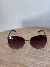 Load image into Gallery viewer, Coach - Metal Rim Sunglasses - Burgundy Brown/Gold
