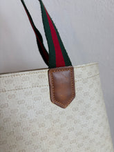 Load image into Gallery viewer, Gucci - Vintage Tote w front leather pocket and logo handle -  M
