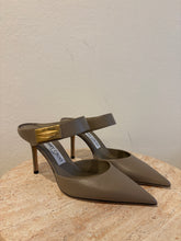 Load image into Gallery viewer, Jimmy Choo - Nell 85mm Pointed Toe Mule Pump - Taupe Grey - 37.5 - RRP$1548
