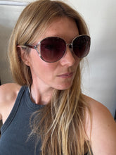 Load image into Gallery viewer, Coach - Metal Rim Sunglasses - Burgundy Brown/Gold

