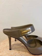 Load image into Gallery viewer, Jimmy Choo - Nell 85mm Pointed Toe Mule Pump - Taupe Grey - 37.5 - RRP$1548

