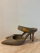 Load image into Gallery viewer, Jimmy Choo - Nell 85mm Pointed Toe Mule Pump - Taupe Grey - 37.5 - RRP$1548
