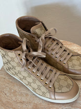 Load image into Gallery viewer, Gucci - GG Supreme Canvas Hightop Sneaker - Sand/Beige - 39
