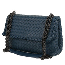Load image into Gallery viewer, Bottega Veneta - Olimpia Woven Shoulder Bag - Blue  - M
