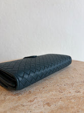 Load image into Gallery viewer, Bottega Veneta Intrecciato Nappa Leather French Long Woven Wallet - Blue - M
