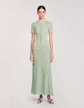 Load image into Gallery viewer, Sandro - Daydream SS Shirt Maxi Dress w Pearl Buttons - Sage - RRP$755
