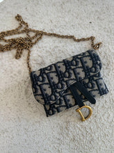 Load image into Gallery viewer, Dior - Saddle Pouch Oblique Canvas belt bag - Navy Monogram - Nano - RRP$2770
