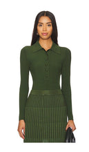 Load image into Gallery viewer, Zimmermann - Polo Ribbed Top (1) &amp; Ribbed Midi (2) Set - Olive
