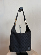 Load image into Gallery viewer, Vintage Gucci GG Monogram  Canvas Hobo - Bag - Black - S
