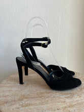Load image into Gallery viewer, Scanlan Theodore - Suede Heeled Sandal - Black - 38 - RRP$600 - w Box
