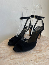 Load image into Gallery viewer, Scanlan Theodore - Suede Heeled Sandal - Black - 38 - RRP$600 - w Box
