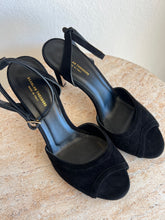 Load image into Gallery viewer, Scanlan Theodore - Suede Heeled Sandal - Black - 38 - RRP$600 - w Box
