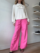 Load image into Gallery viewer, Aje - Linen Blend Pleat Front Suit Pants - Hot Pink - 8
