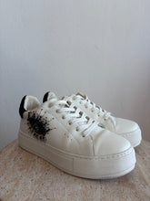 Load image into Gallery viewer, Kurt Geiger - Laney Evil eye Leather Beaded Sneakers - White - 40 -
