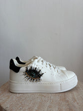 Load image into Gallery viewer, Kurt Geiger - Laney Evil eye Leather Beaded Sneakers - White - 40 -

