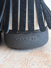 Load image into Gallery viewer, Coach - Roccasin Cutout Sneaker Boot w Fringe- Black &amp; White - 36
