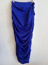 Load image into Gallery viewer, Alex Perry - Ruched Skirt w Exposed Zip - Blue - 8

