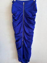 Load image into Gallery viewer, Alex Perry - Ruched Skirt w Exposed Zip - Blue - 8
