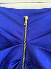 Load image into Gallery viewer, Alex Perry - Ruched Skirt w Exposed Zip - Blue - 8

