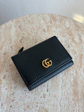 Load image into Gallery viewer, Gucci - GG Compact Marmont Wallet w Zip - Black - S
