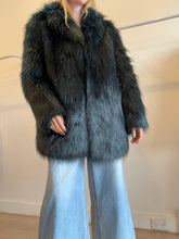 Load image into Gallery viewer, H Brand - Mid length Faux Fur Coat - Dark Green - M/L
