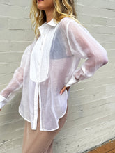 Load image into Gallery viewer, Fleur Du Mal - Organza Sheer Blouse - White - S - RRP$599
